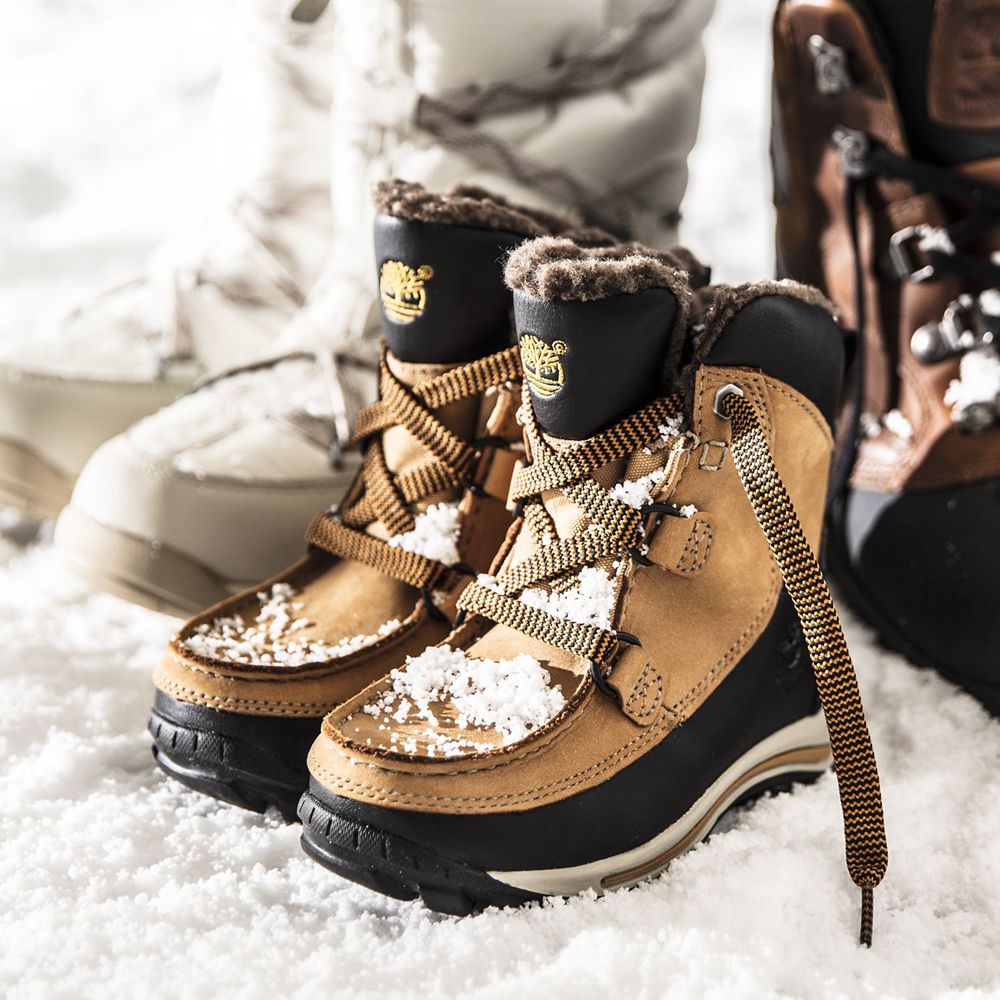 Bota Neve Crianças - Timberland Toddler Chillberg Impermeavel - IMRFE0654 - Marrom/Pretas
